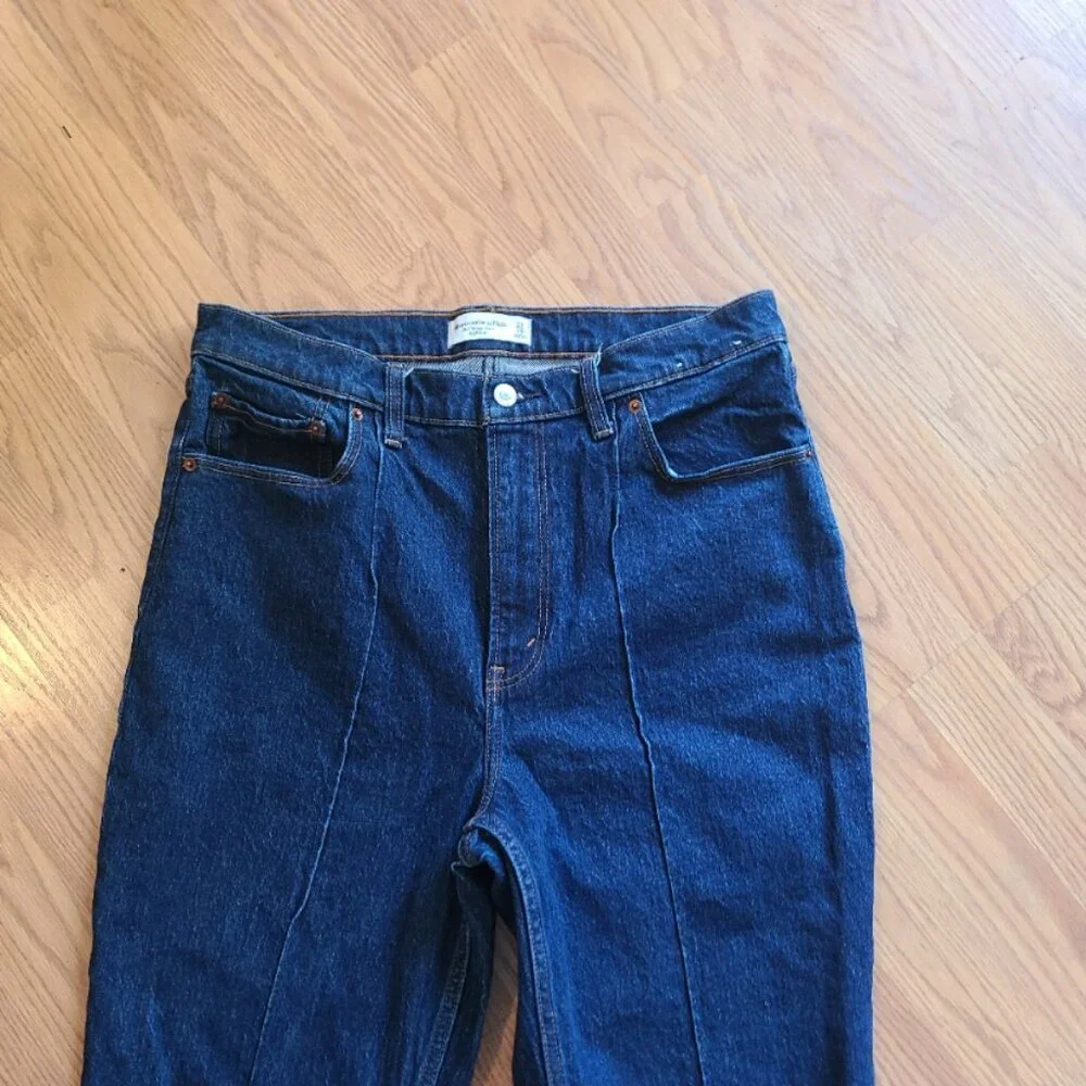 ABERCROMBIE & FITCH THE VINTAGE FLARE JEANS HIGH RISE FRONT SEAM BELL DENIM 31 - Picture 4 of 7